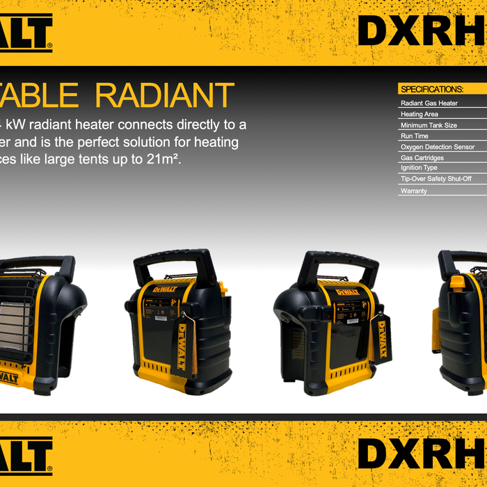 NIEUW DeWALT DXRH008E - Portable radiant heater.