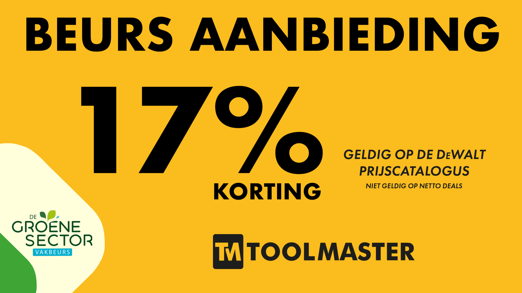ToolMaster is ook aanwezig bij de vakbeurs ‘De Groene Sector’ (stand 702)!