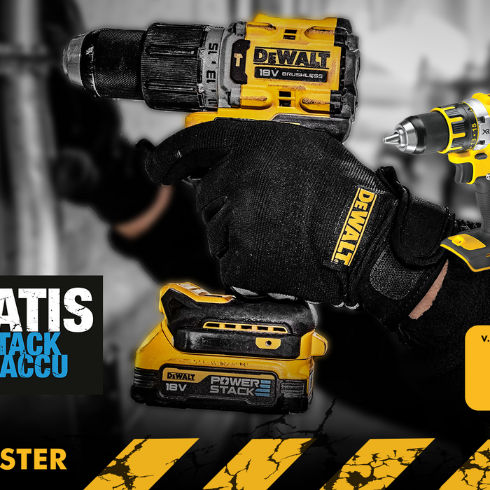 18V XR BRUSHLESS SCHROEF-/KLOPBOORMACINE VANAF € 85.- excl. BTW