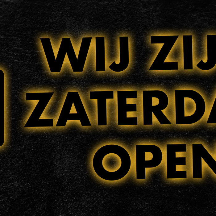 Wij zijn zaterdag 21 december open