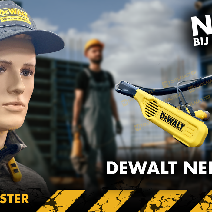 DeWALT nieuwste neckband met speakers en headset.