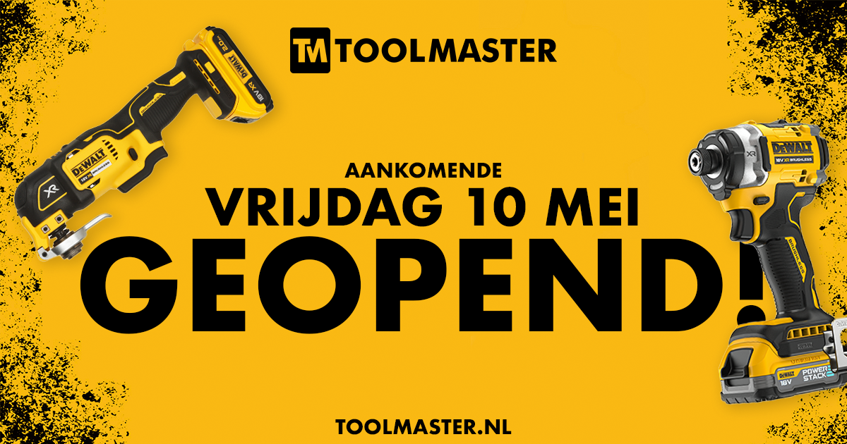 Vrijdag 10 mei open!